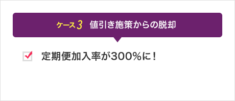 値引き施策からの脱却